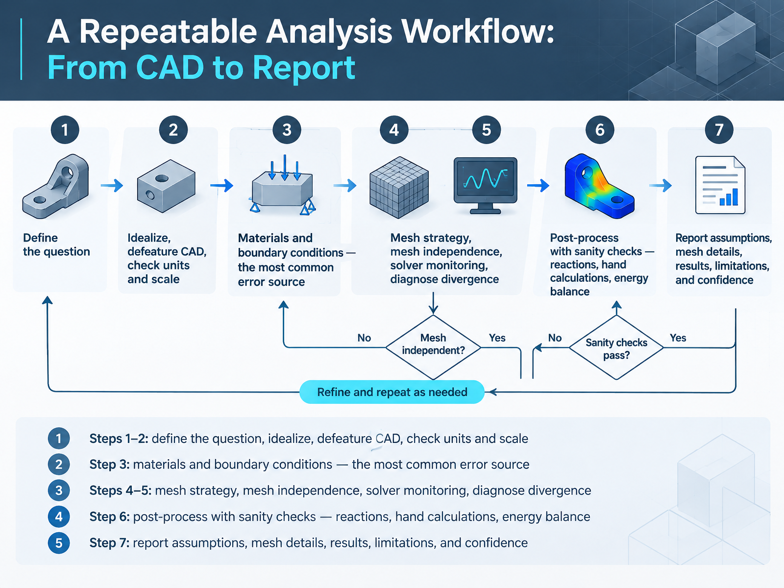 A Repeatable Analysis Workflow: From CAD to Report