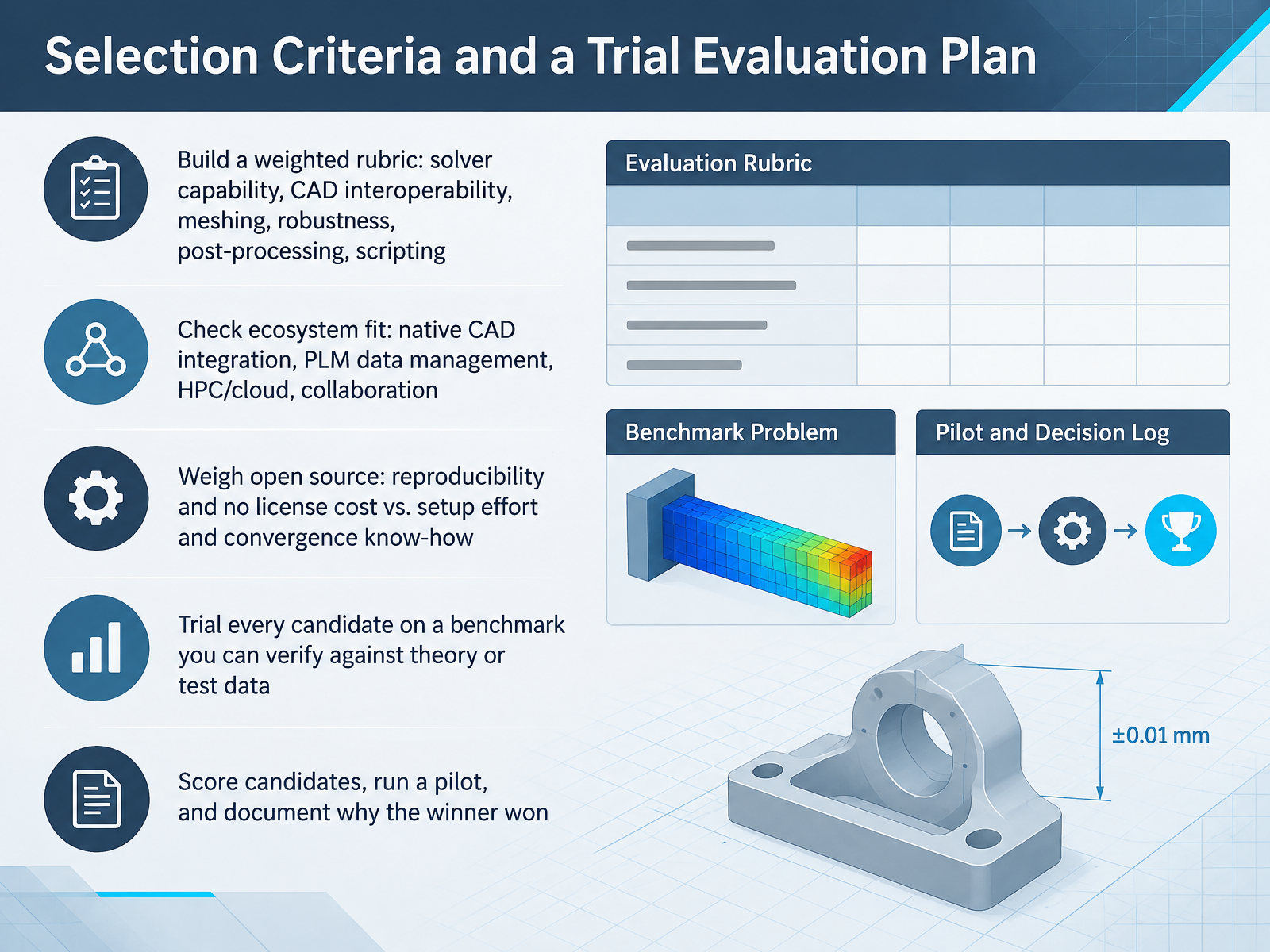 Selection Criteria and a Trial Evaluation Plan