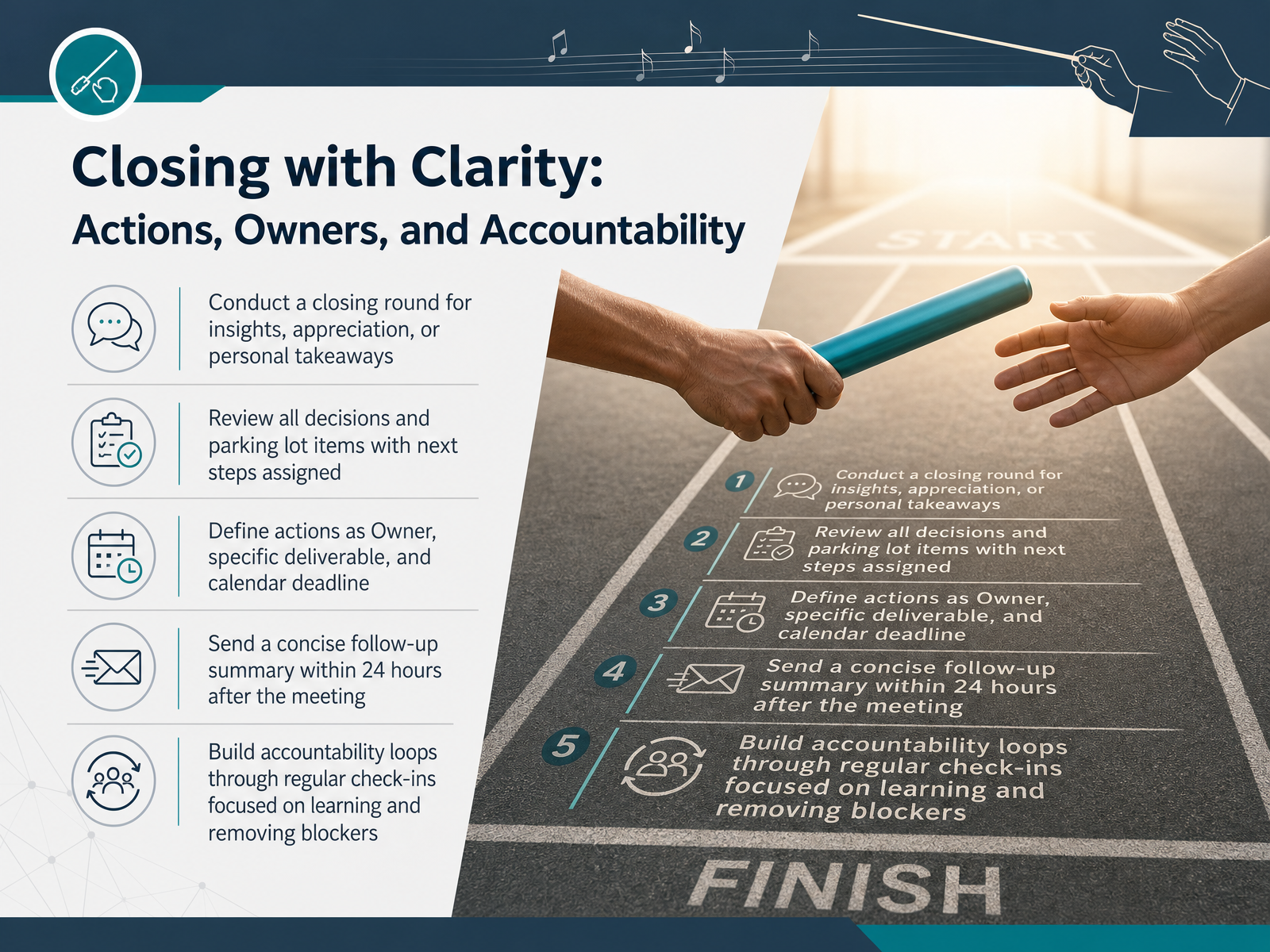 Closing with Clarity: Actions, Owners, and Accountability