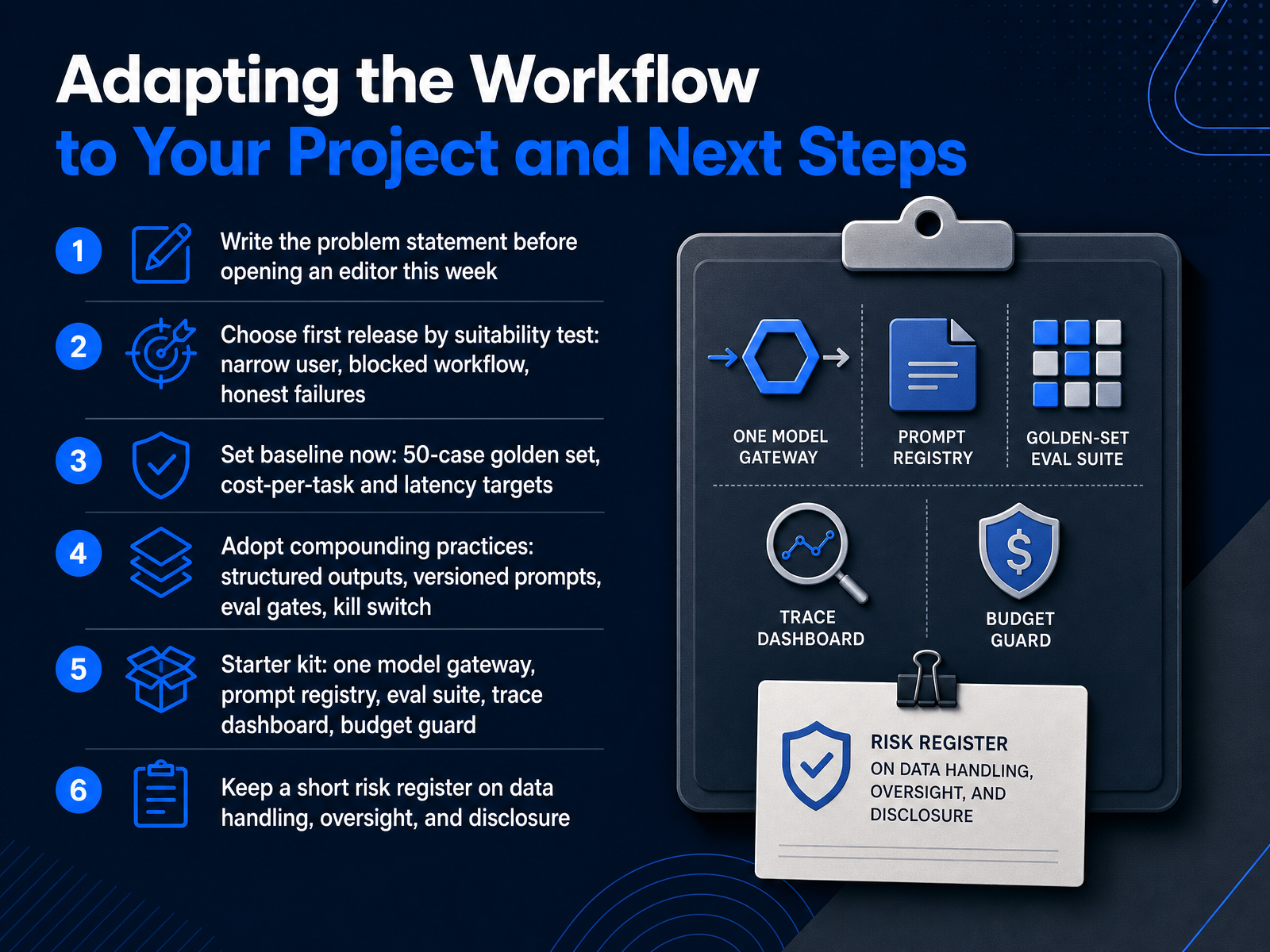 Adapting the Workflow to Your Project and Next Steps
