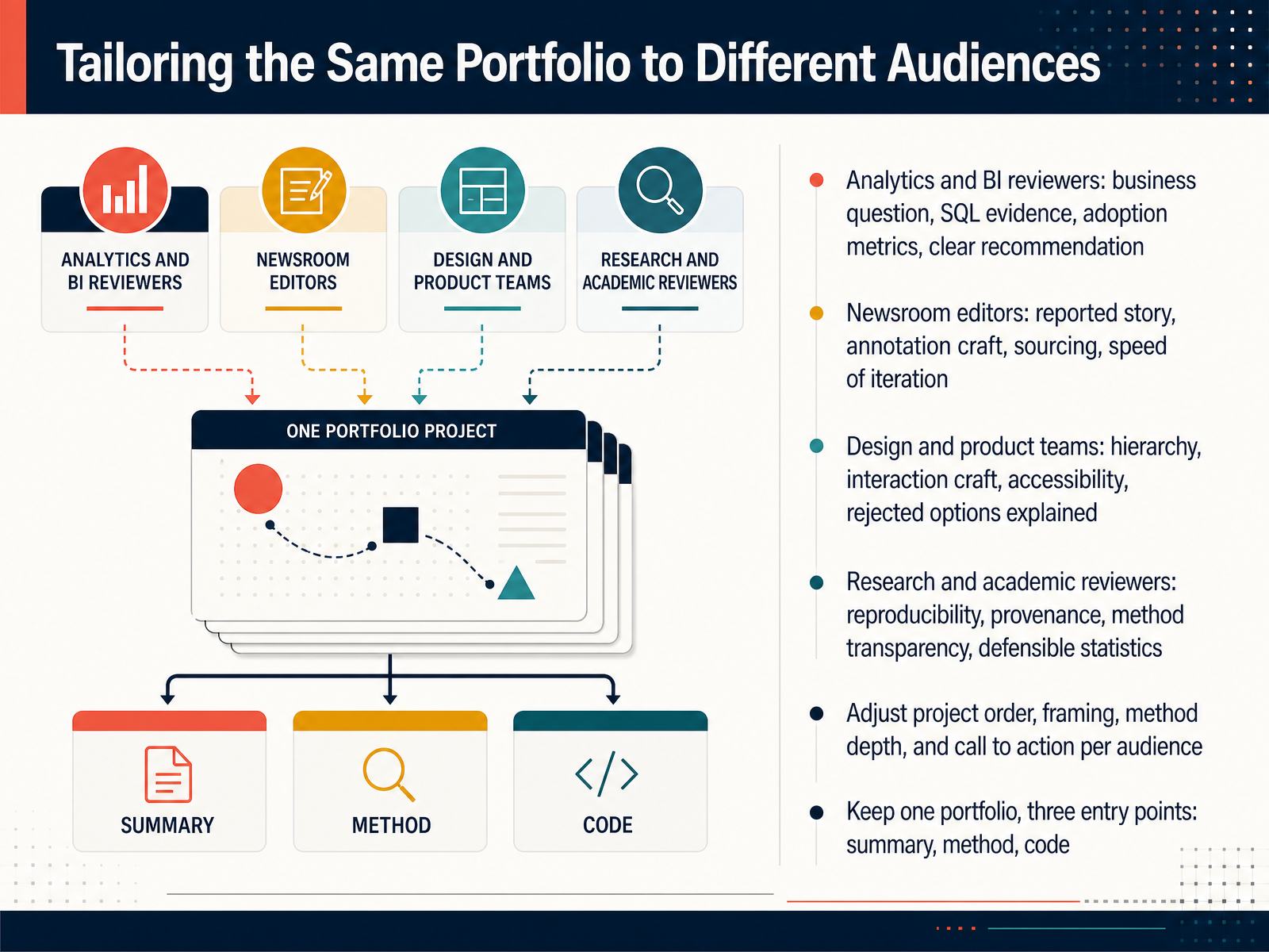 Tailoring the Same Portfolio to Different Audiences