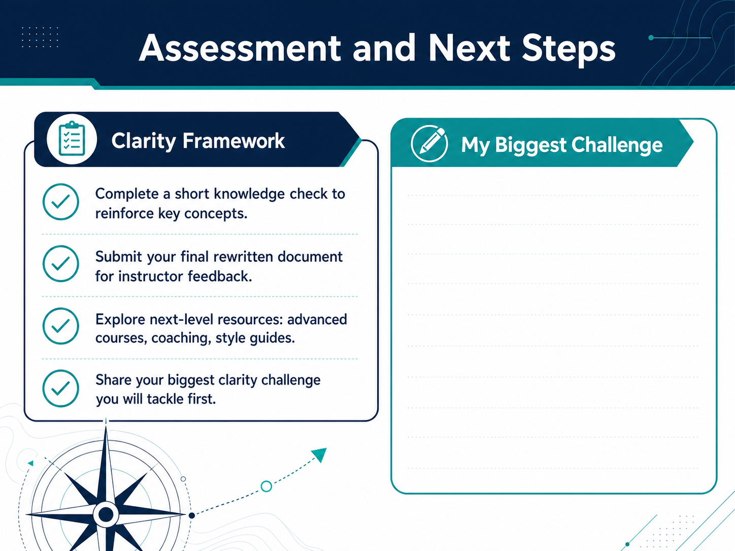 Assessment and Next Steps