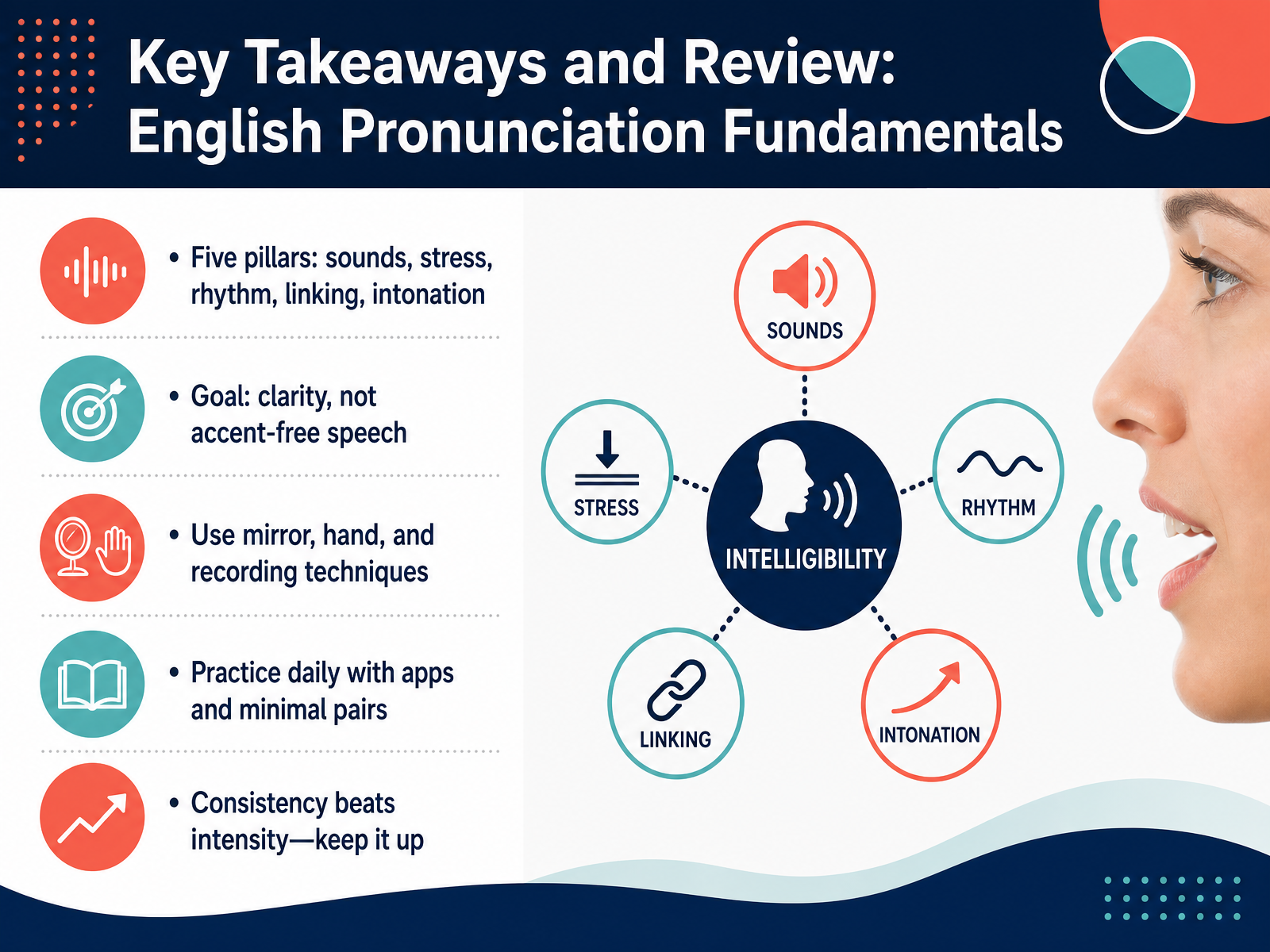 Key Takeaways and Review: English Pronunciation Fundamentals