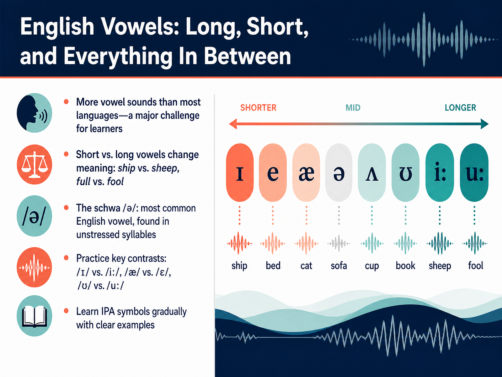 English Vowels: Long, Short, and Everything In Between