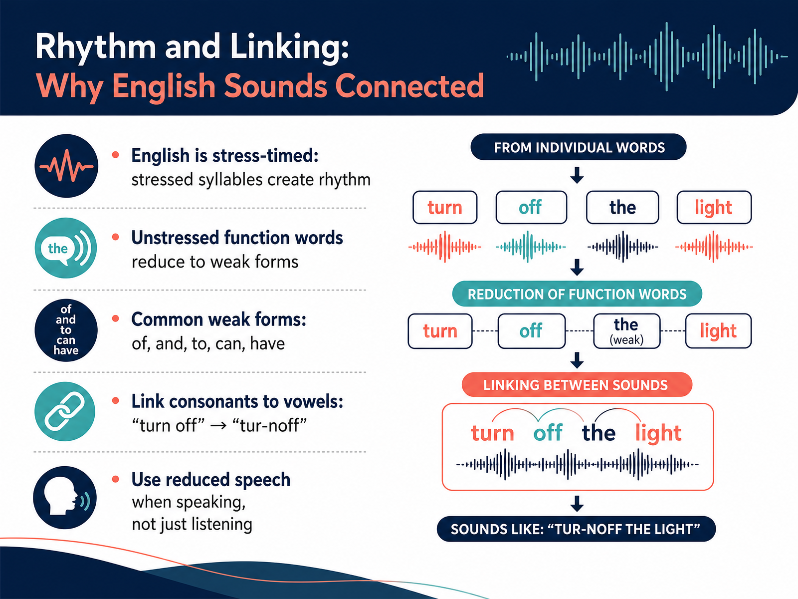Rhythm and Linking: Why English Sounds Connected