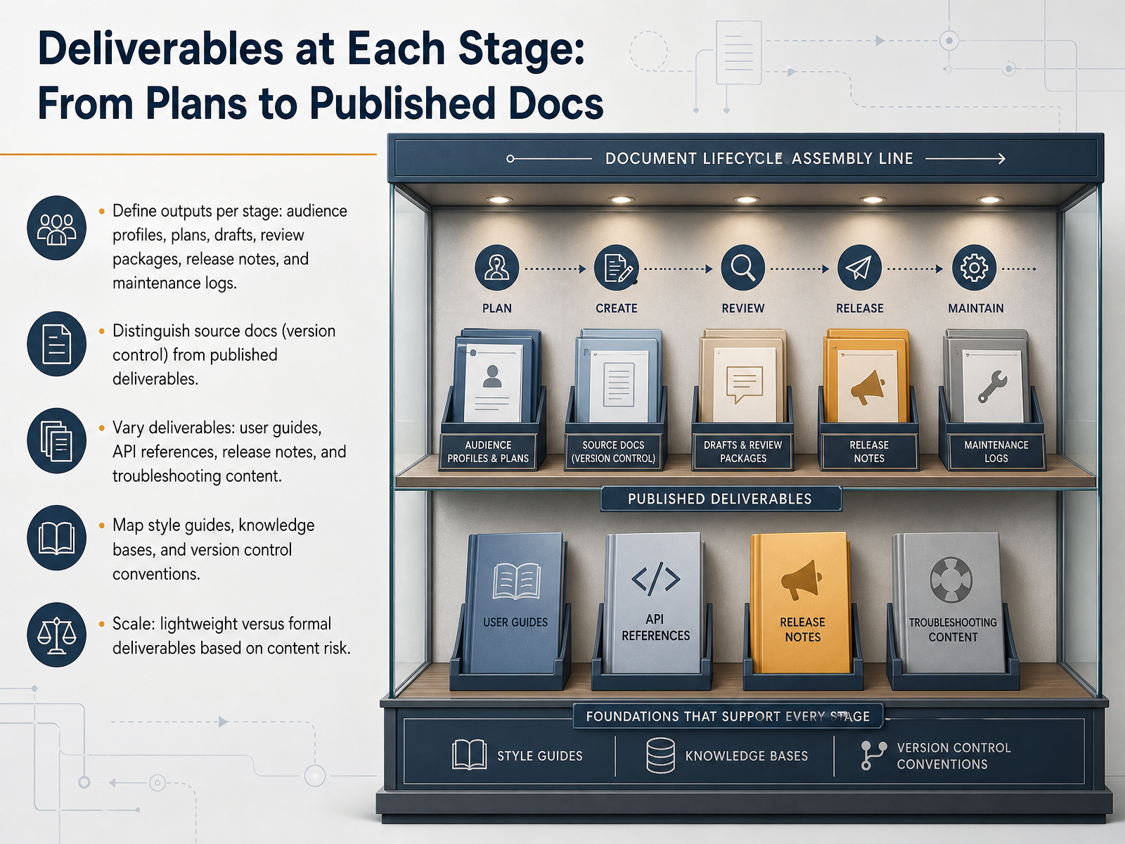 Deliverables at Each Stage: From Plans to Published Docs