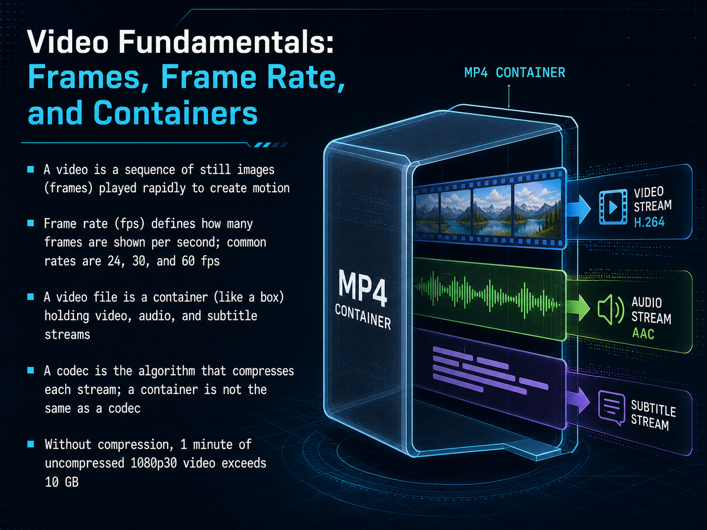 Video Fundamentals: Frames, Frame Rate, and Containers