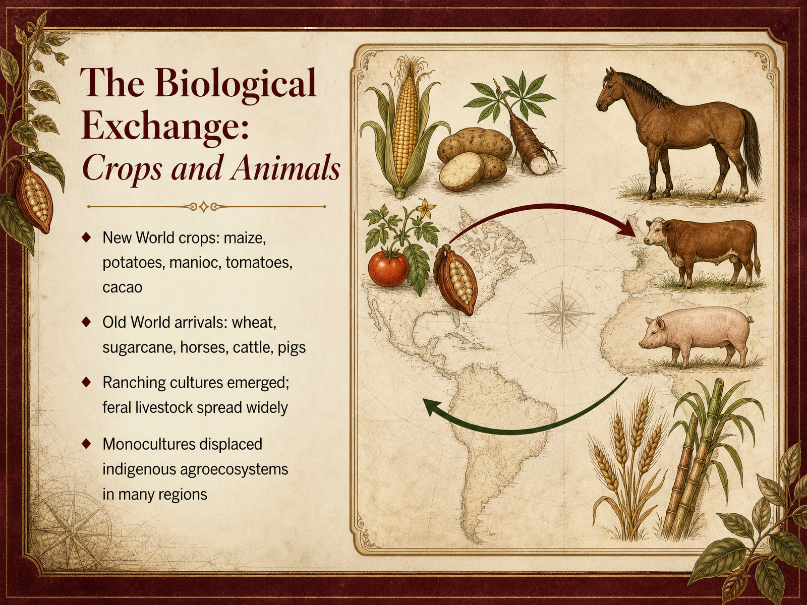 The Biological Exchange: Crops and Animals