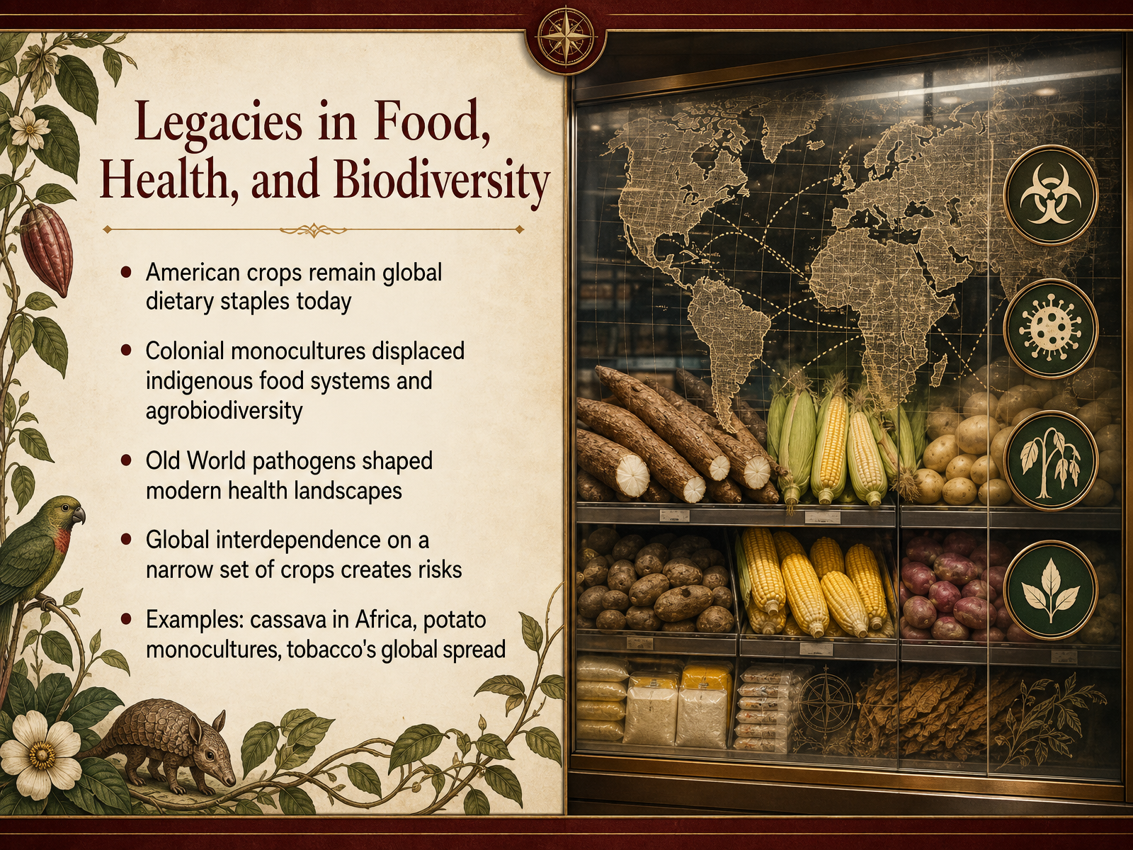 Legacies in Food, Health, and Biodiversity