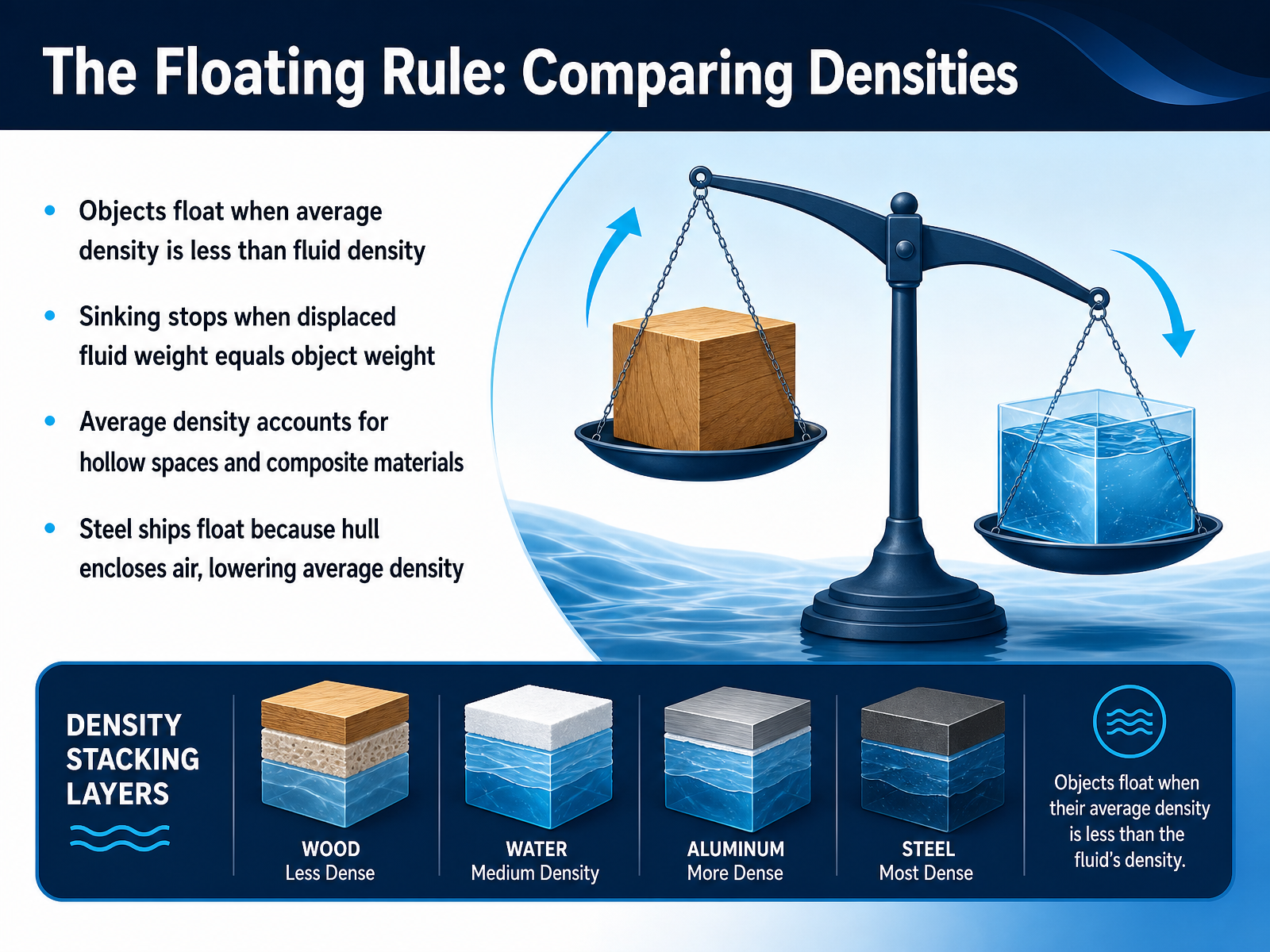 The Floating Rule: Comparing Densities