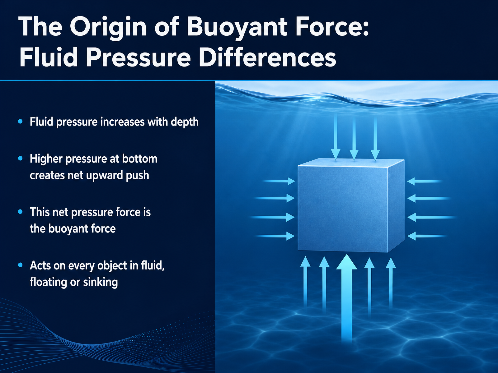 The Origin of Buoyant Force: Fluid Pressure Differences