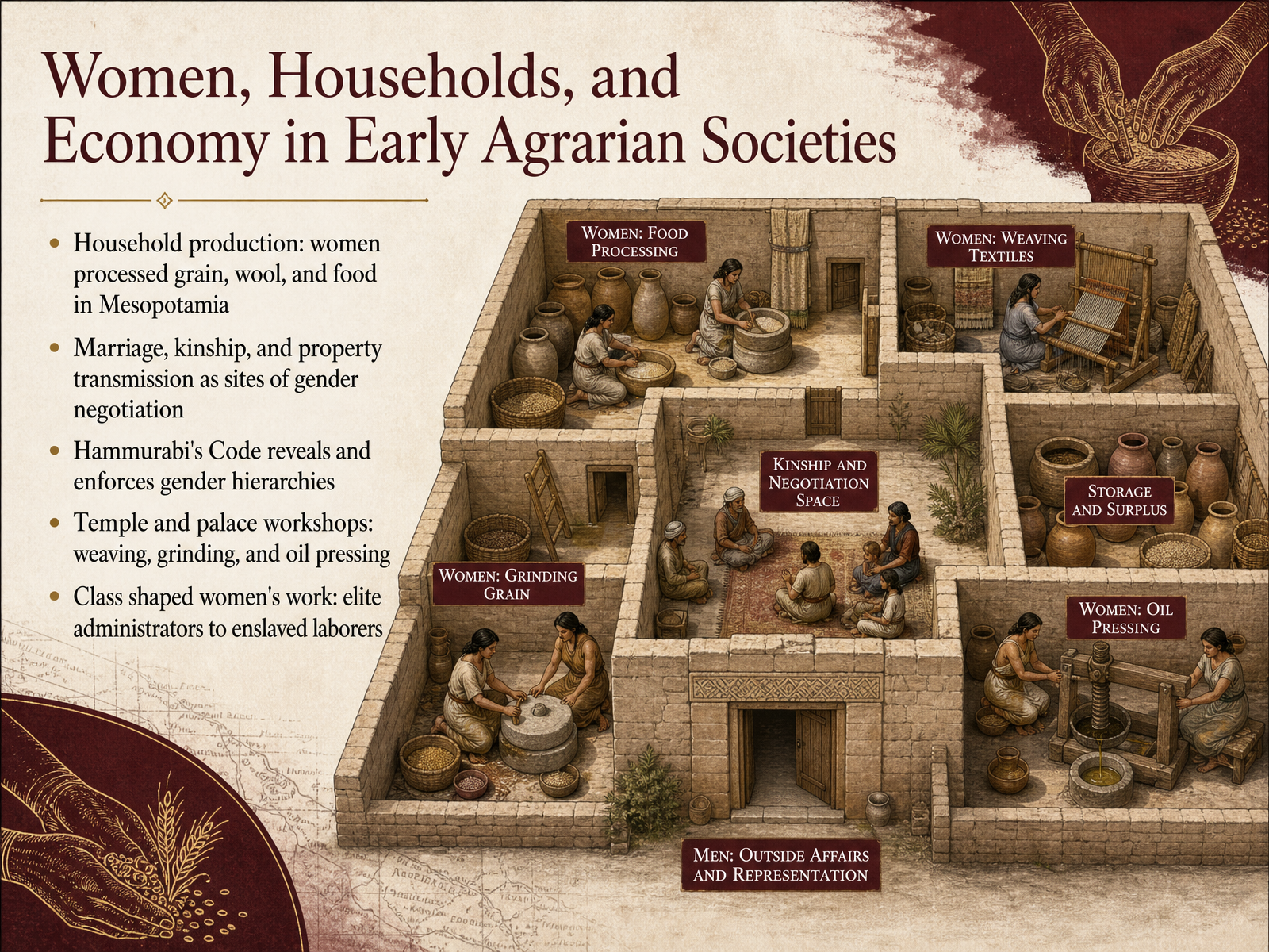 Women, Households, and Economy in Early Agrarian Societies