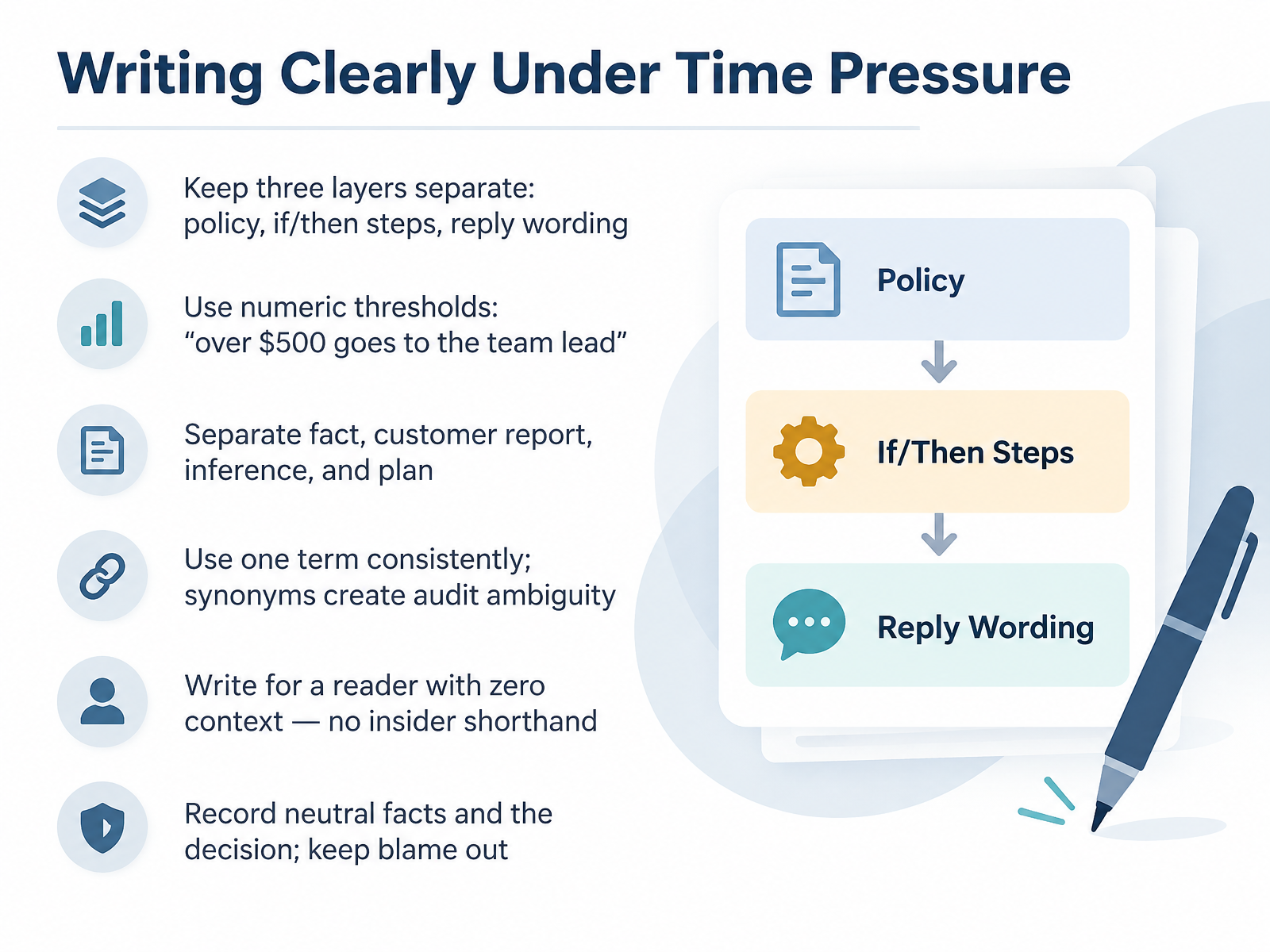 Writing Clearly Under Time Pressure