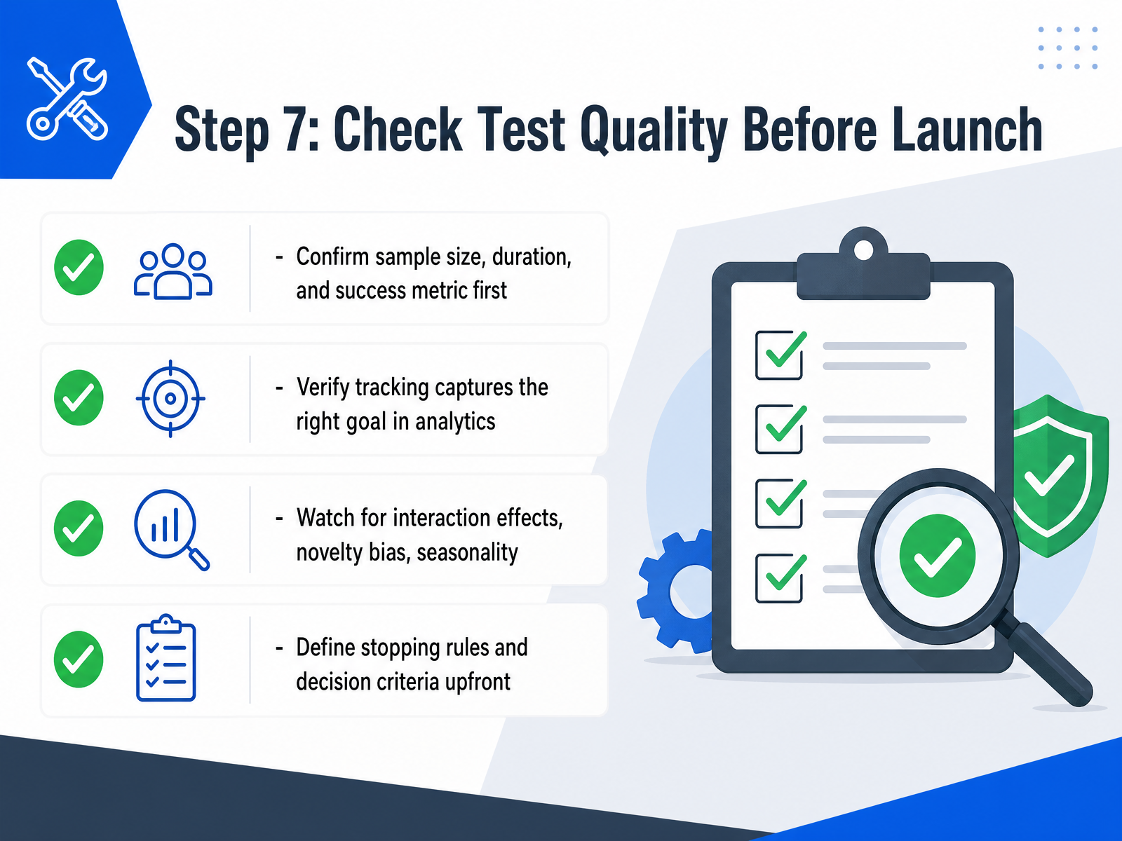 Step 7: Check Test Quality Before Launch
