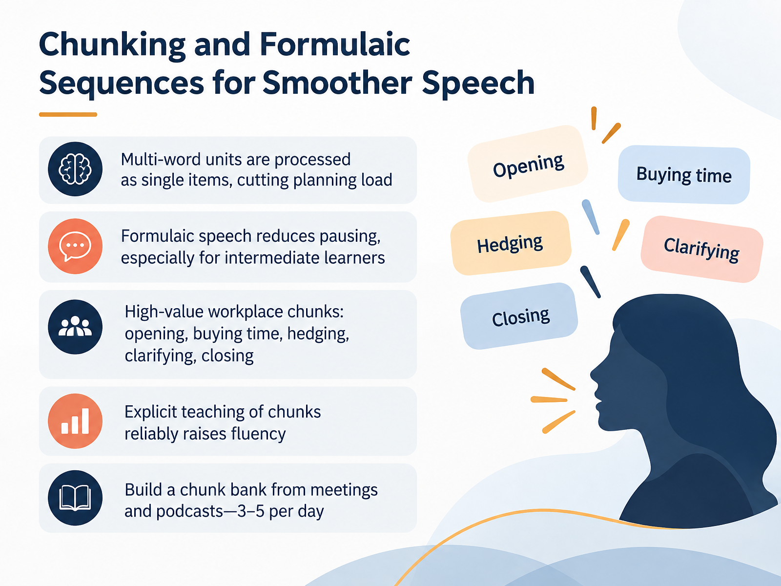 Chunking and Formulaic Sequences for Smoother Speech