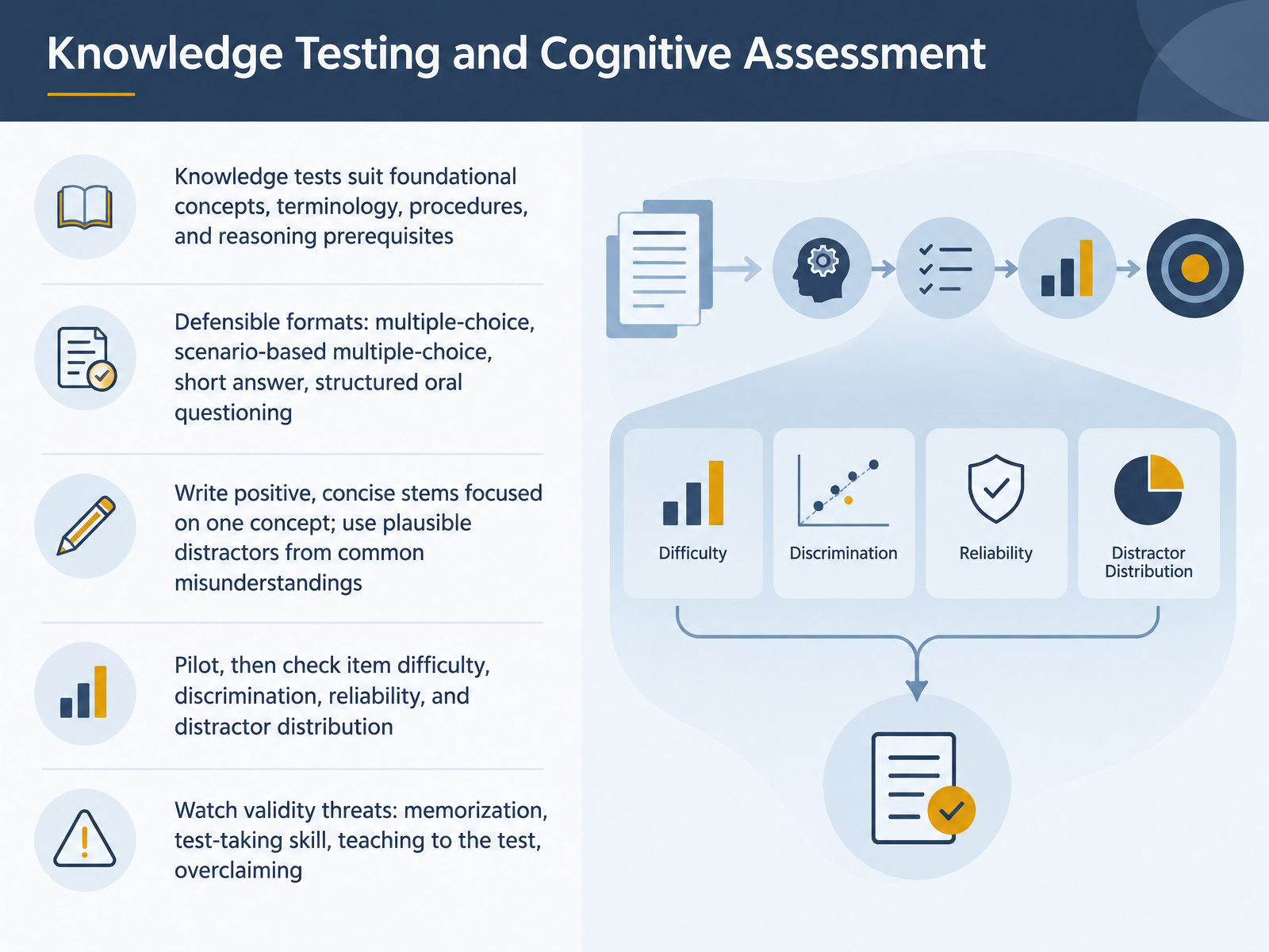 Knowledge Testing and Cognitive Assessment
