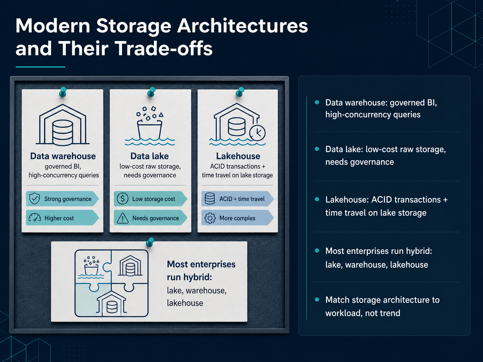 Modern Storage Architectures and Their Trade-offs