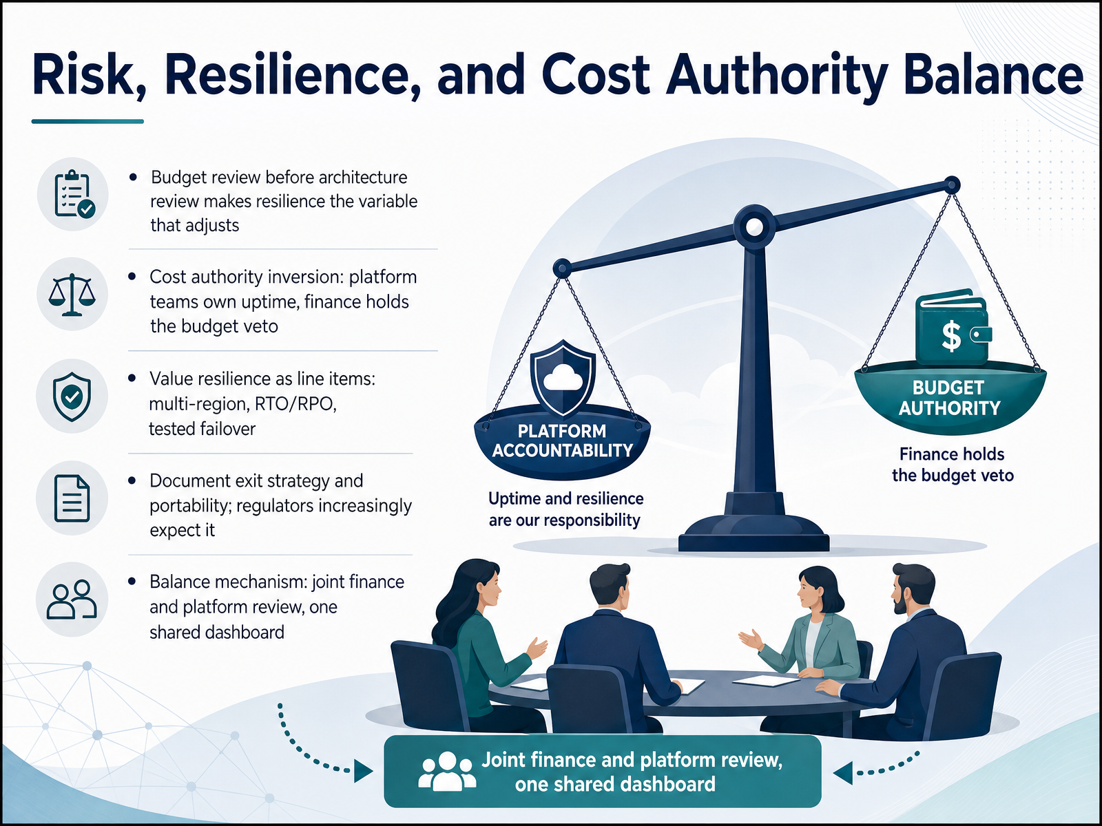 Risk, Resilience, and Cost Authority Balance