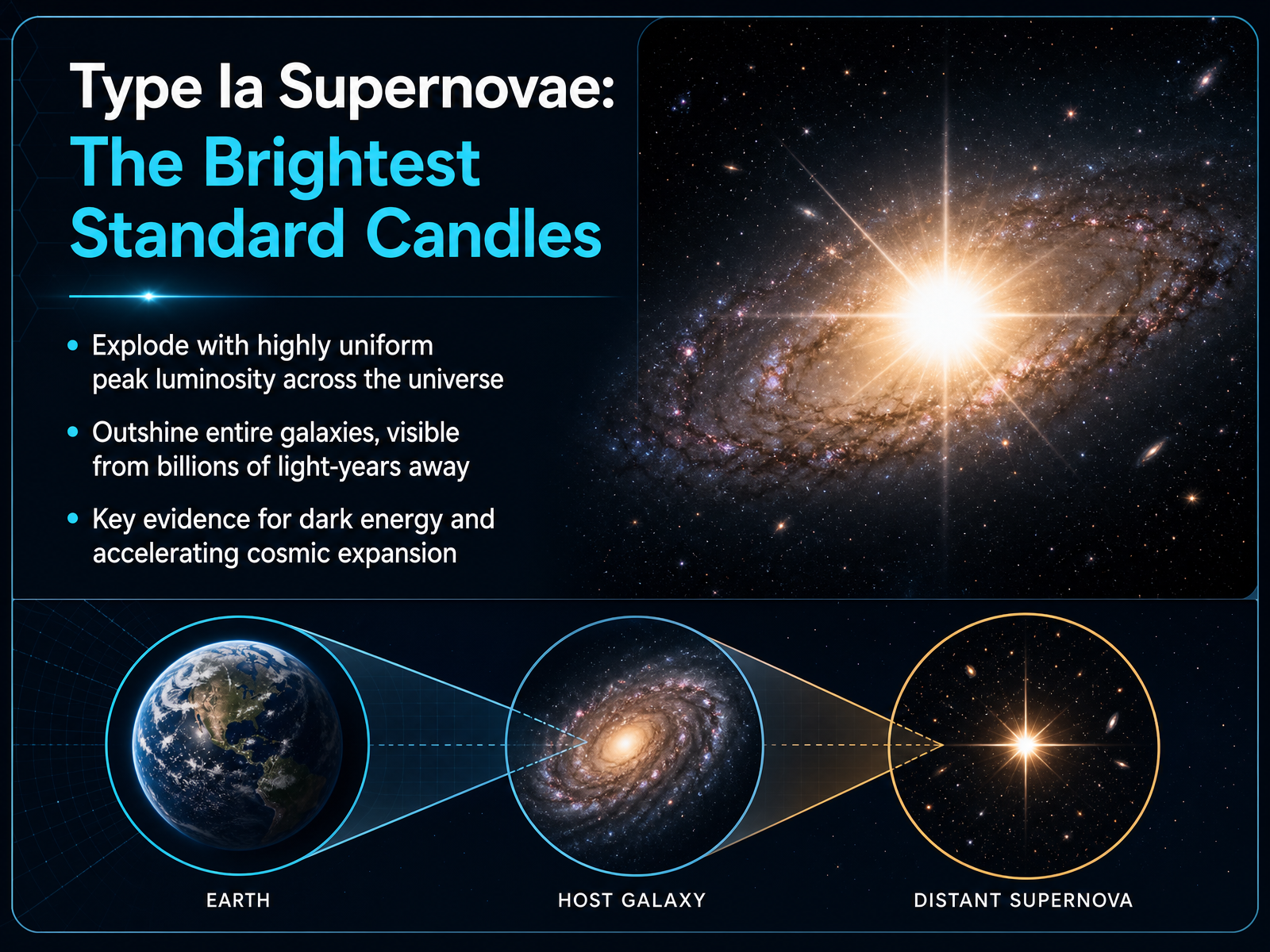 Type Ia Supernovae: The Brightest Standard Candles