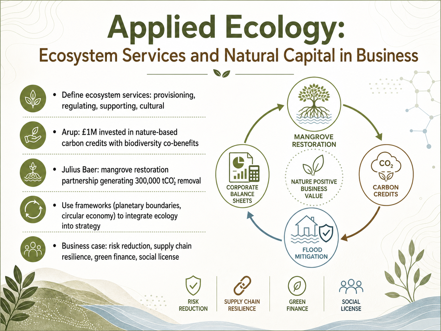 Applied Ecology: Ecosystem Services and Natural Capital in Business