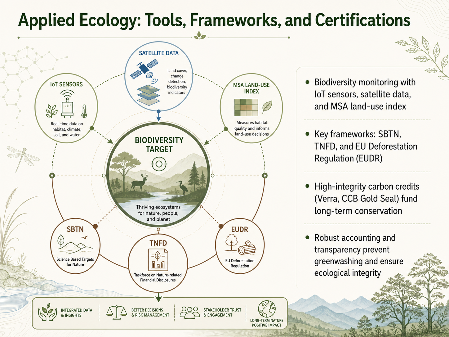 Applied Ecology: Tools, Frameworks, and Certifications