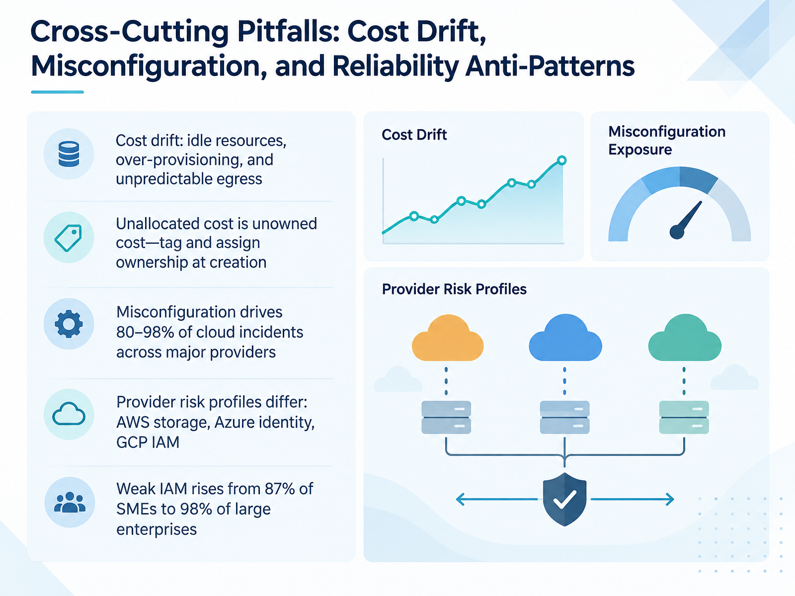 Cross-Cutting Pitfalls: Cost Drift, Misconfiguration, and Reliability Anti-Patterns