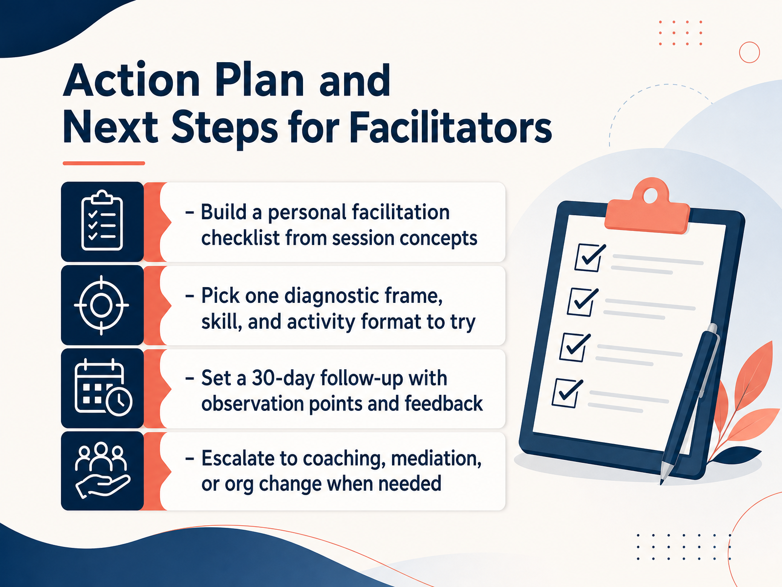 Action Plan and Next Steps for Facilitators