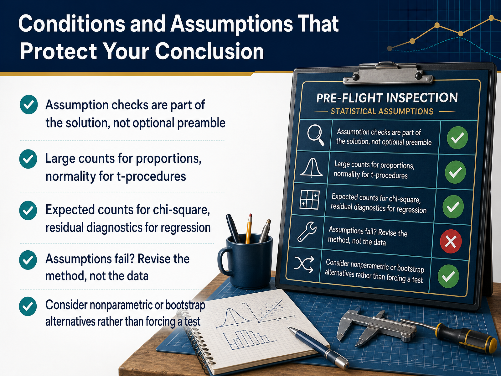 Conditions and Assumptions That Protect Your Conclusion