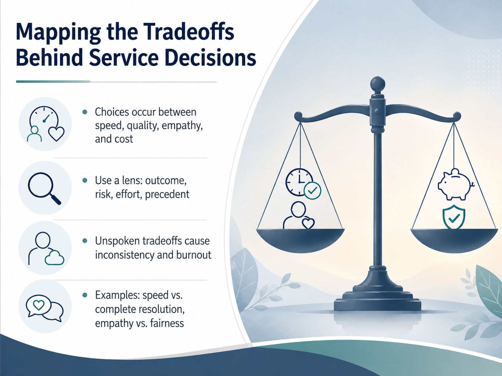 Mapping the Tradeoffs Behind Service Decisions