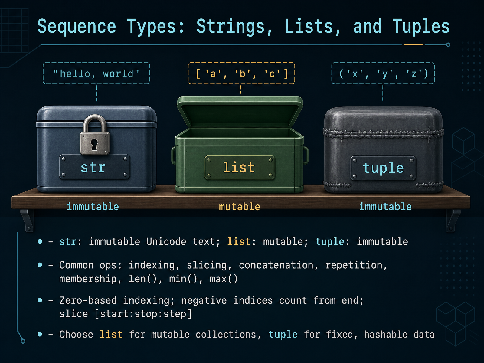 Sequence Types: Strings, Lists, and Tuples