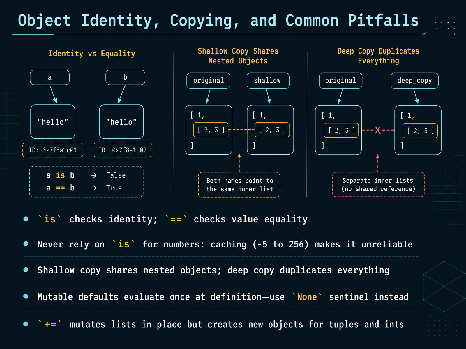 Object Identity, Copying, and Common Pitfalls