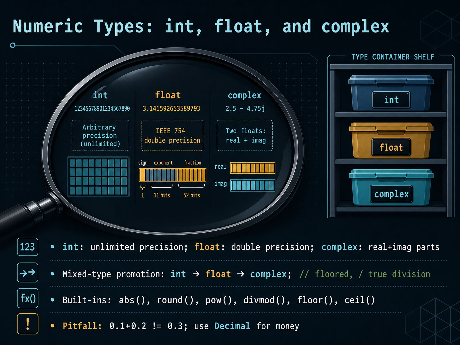 Numeric Types: int, float, and complex