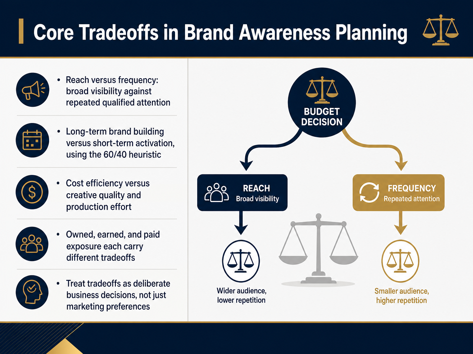 Core Tradeoffs in Brand Awareness Planning