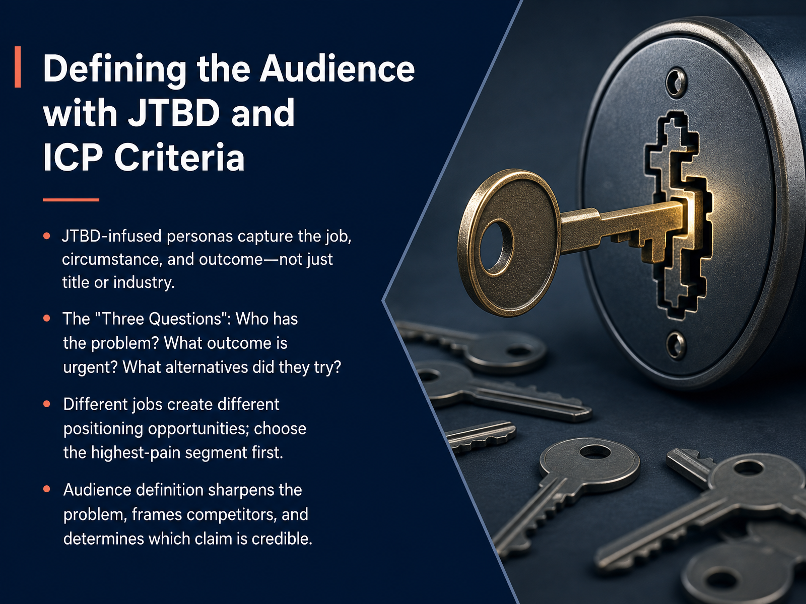 Defining the Audience with JTBD and ICP Criteria