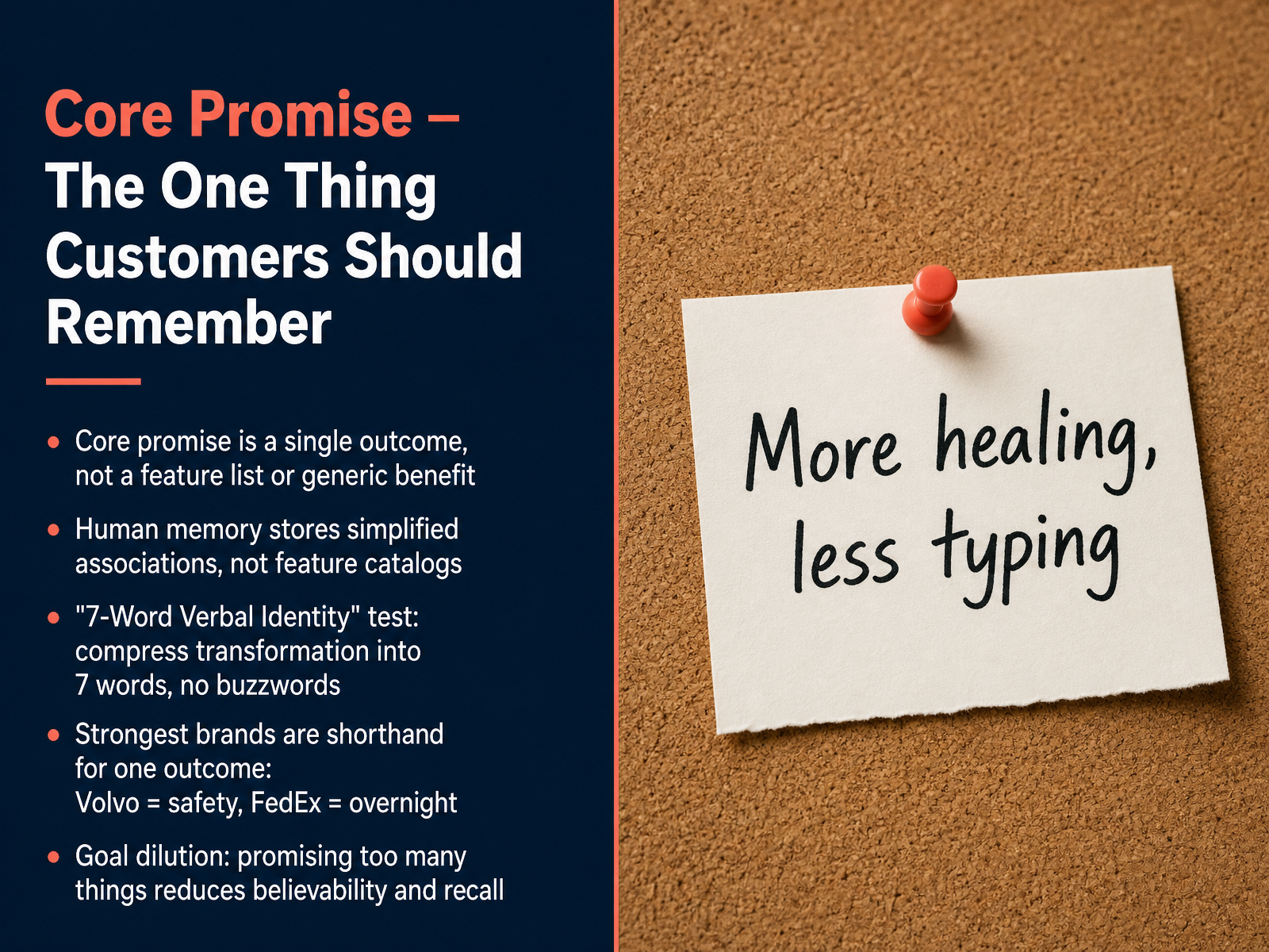 Core Promise – The One Thing Customers Should Remember