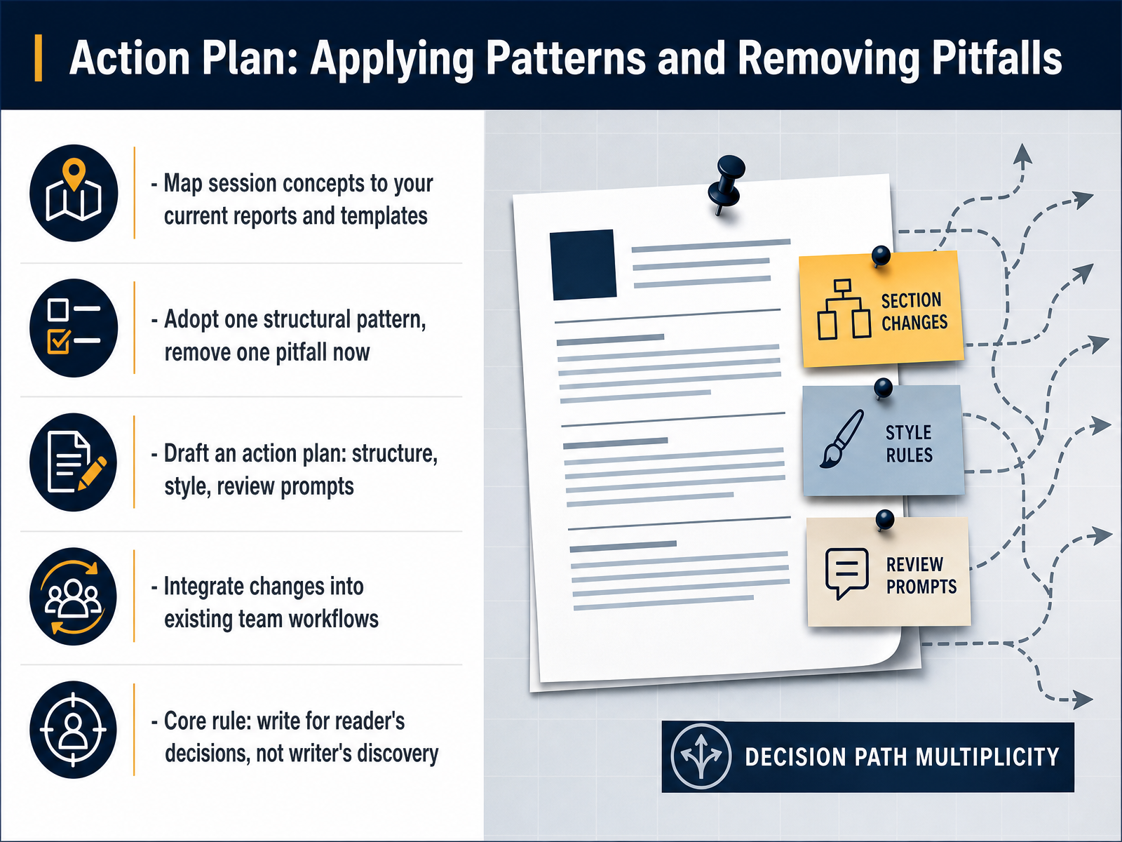 Action Plan: Applying Patterns and Removing Pitfalls