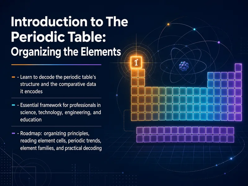 Organizing the Periodic Table — digital-human course
