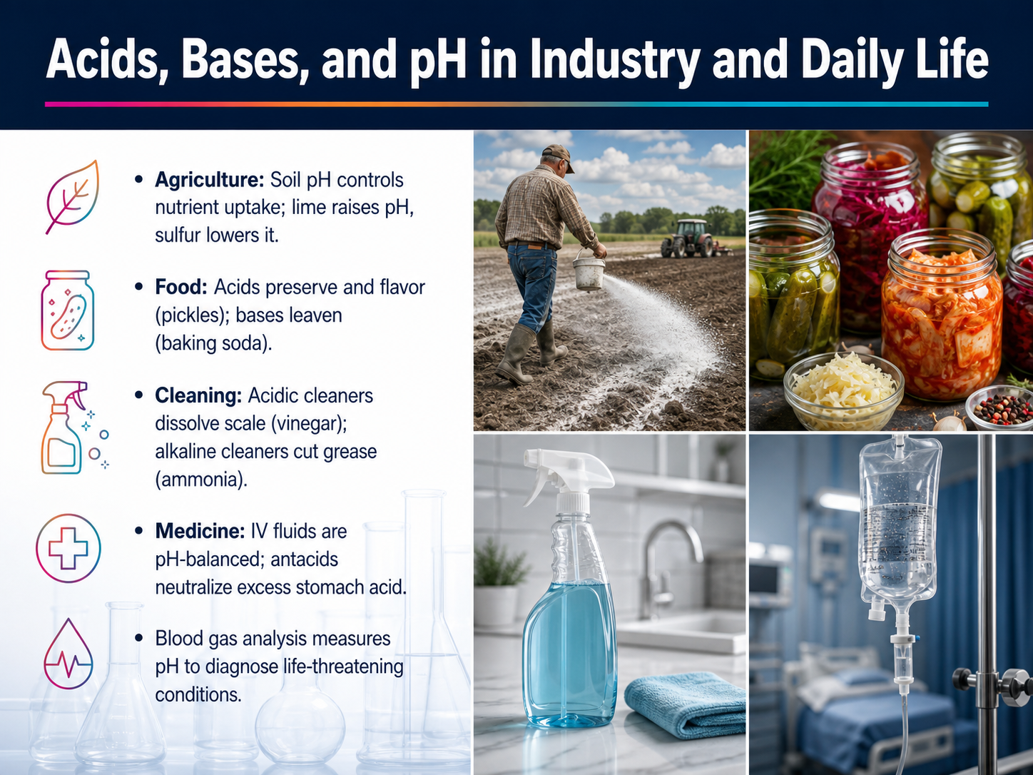 Acids, Bases, and pH in Industry and Daily Life