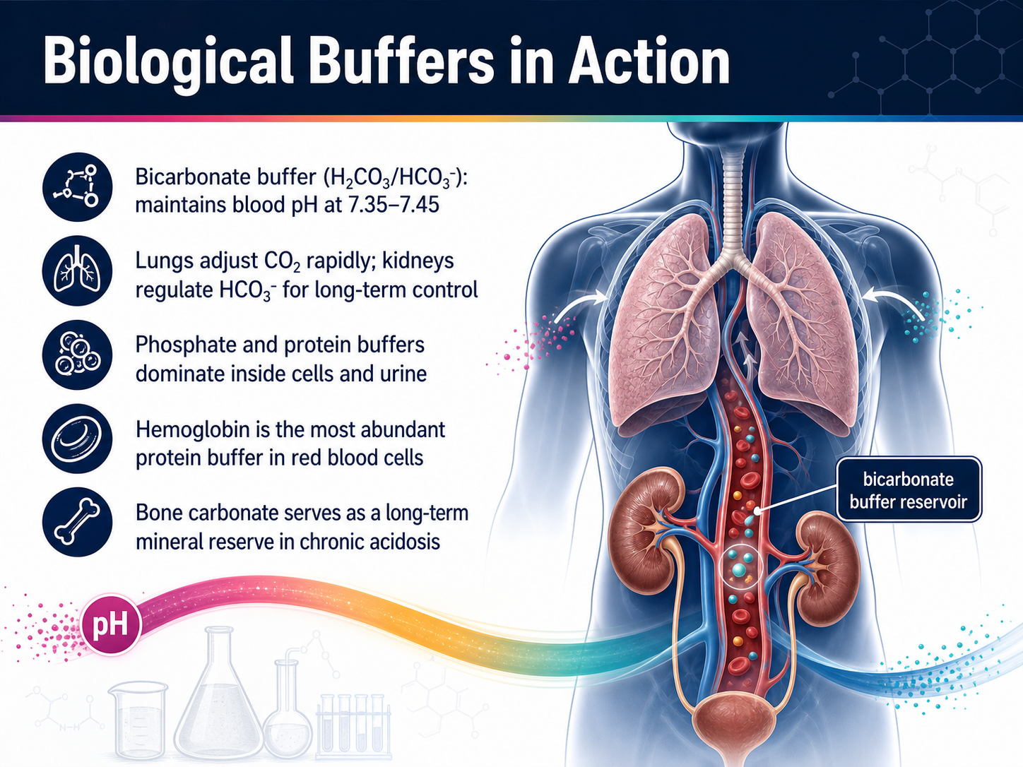 Biological Buffers in Action