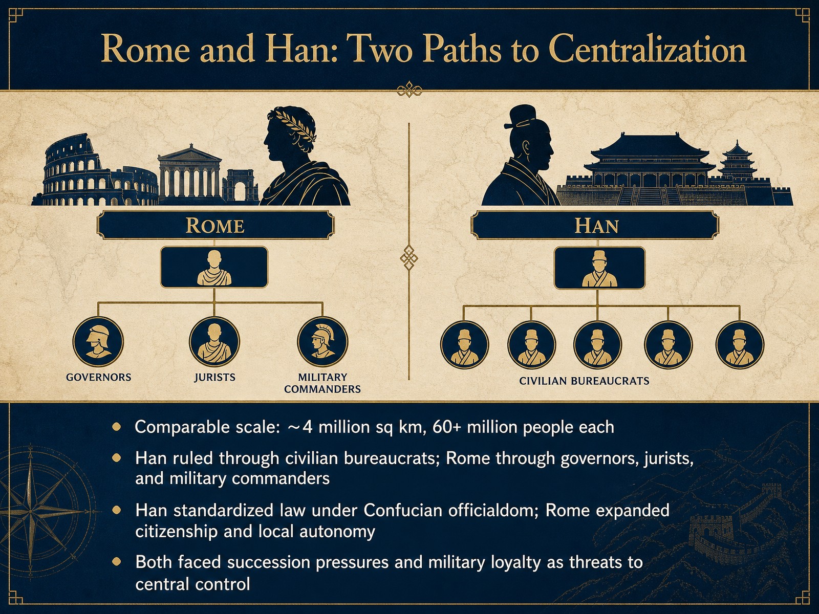 Rome and Han: Two Paths to Centralization