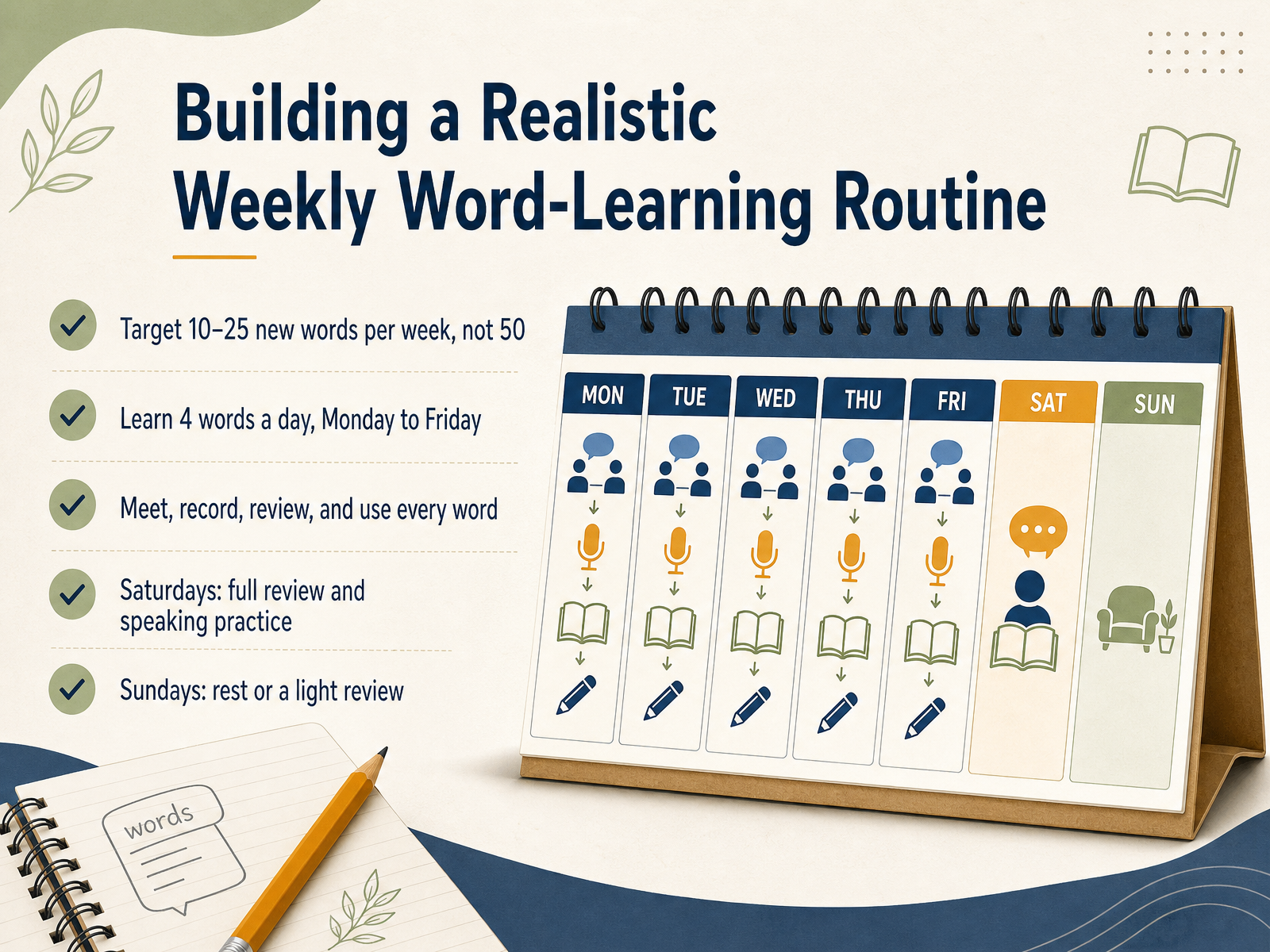 Building a Realistic Weekly Word-Learning Routine