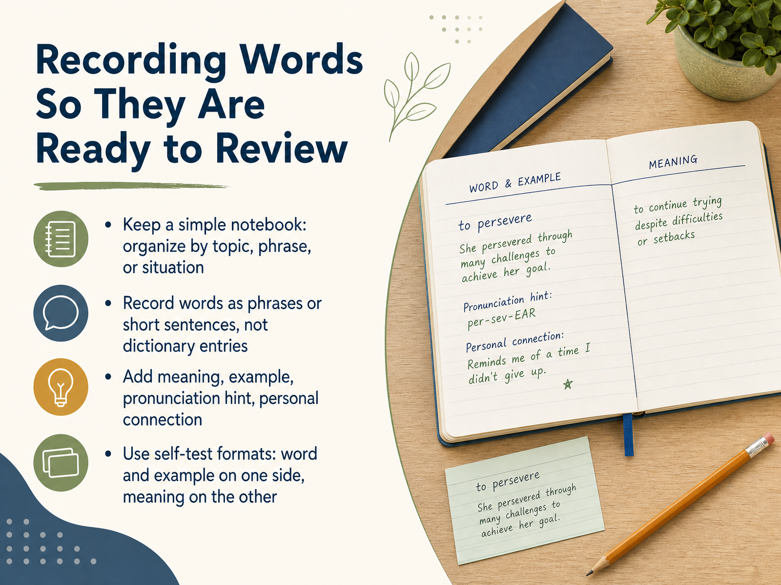 Recording Words So They Are Ready to Review