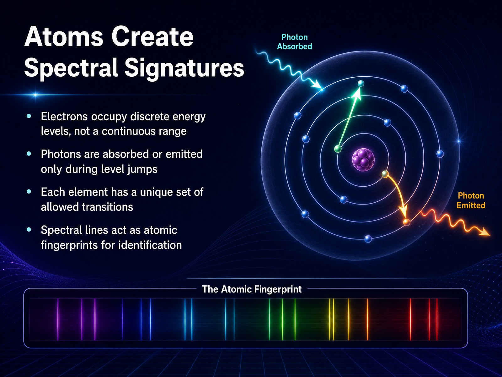 Atoms Create Spectral Signatures