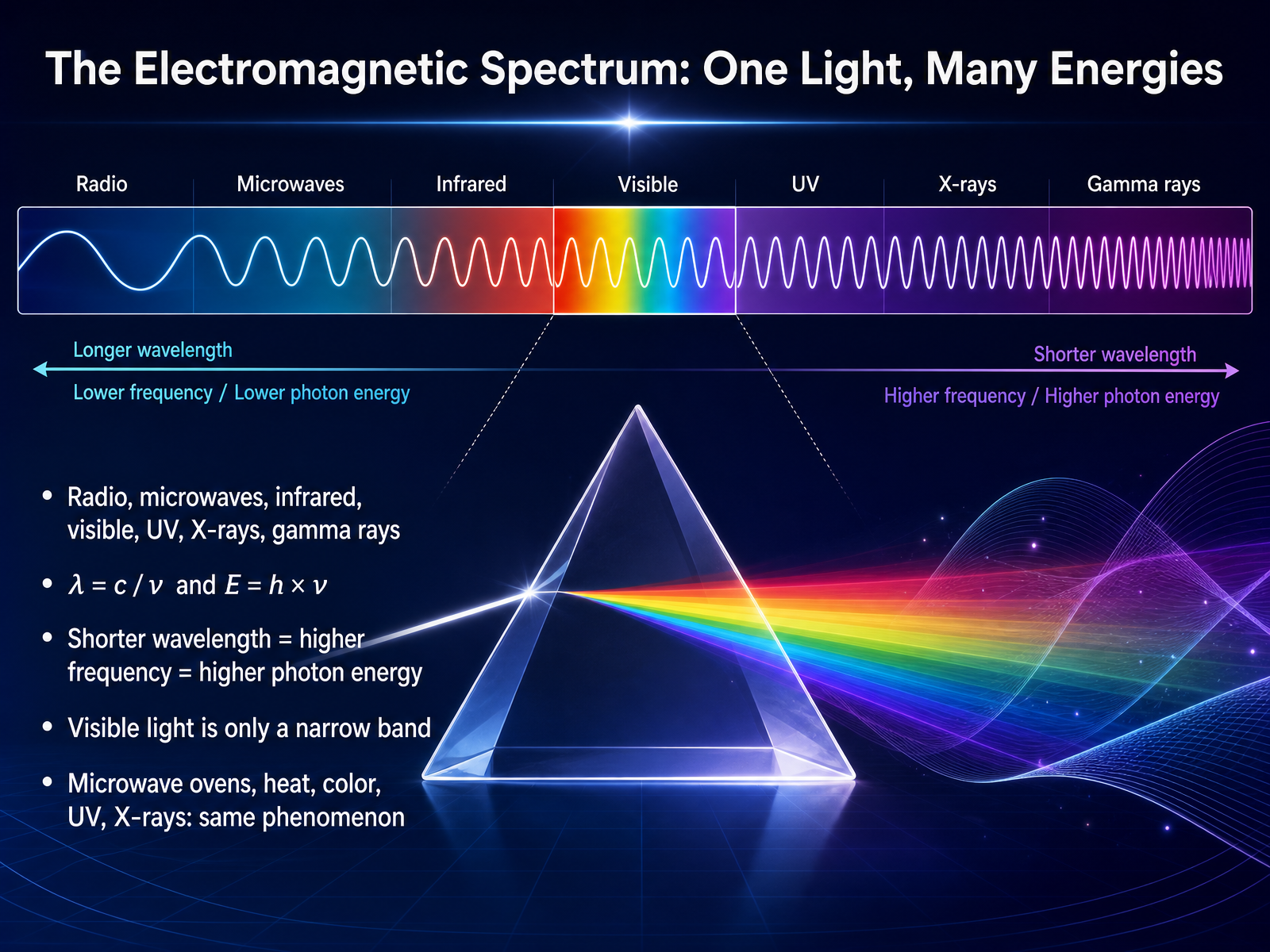 The Electromagnetic Spectrum: One Light, Many Energies