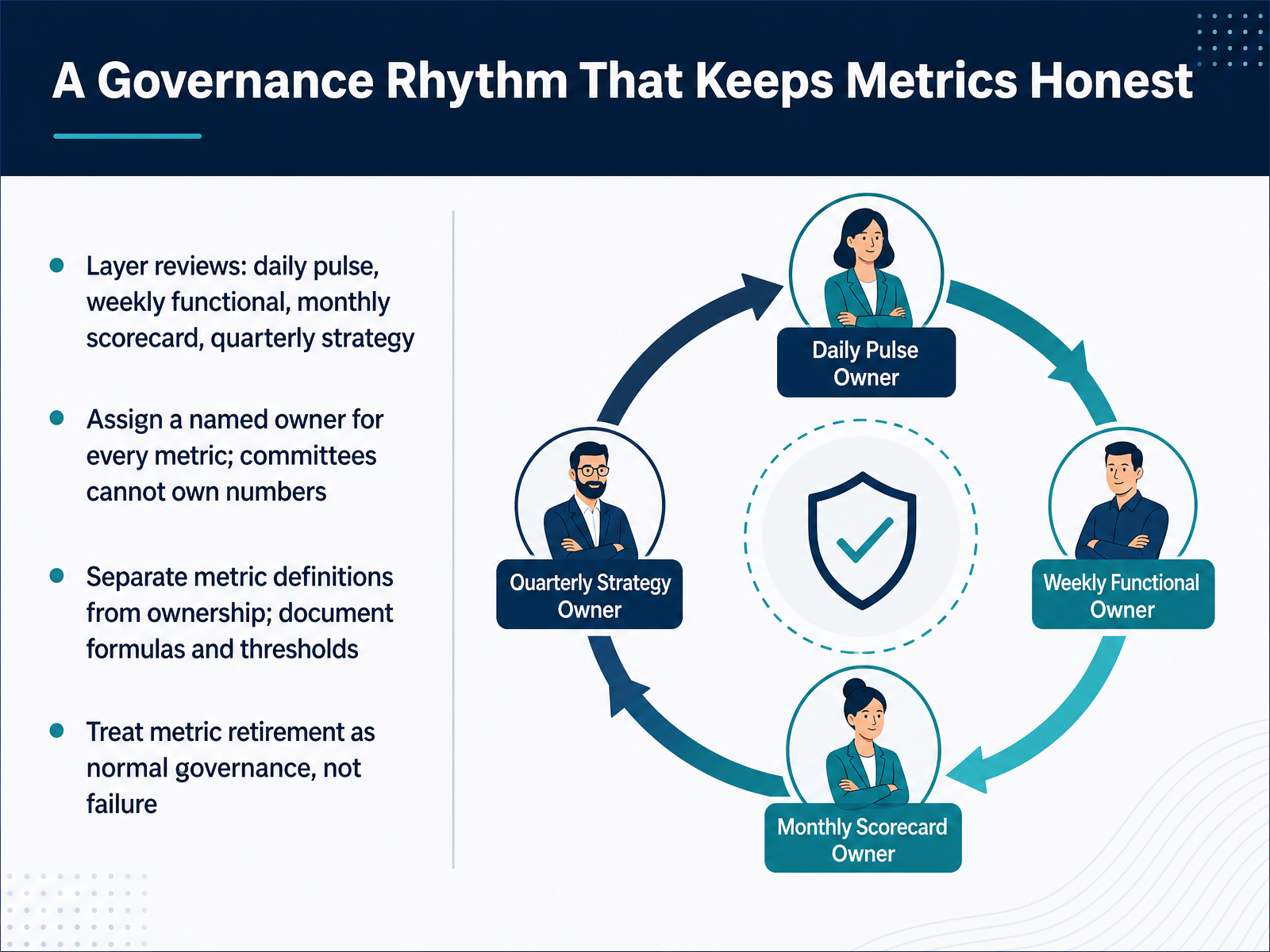 A Governance Rhythm That Keeps Metrics Honest