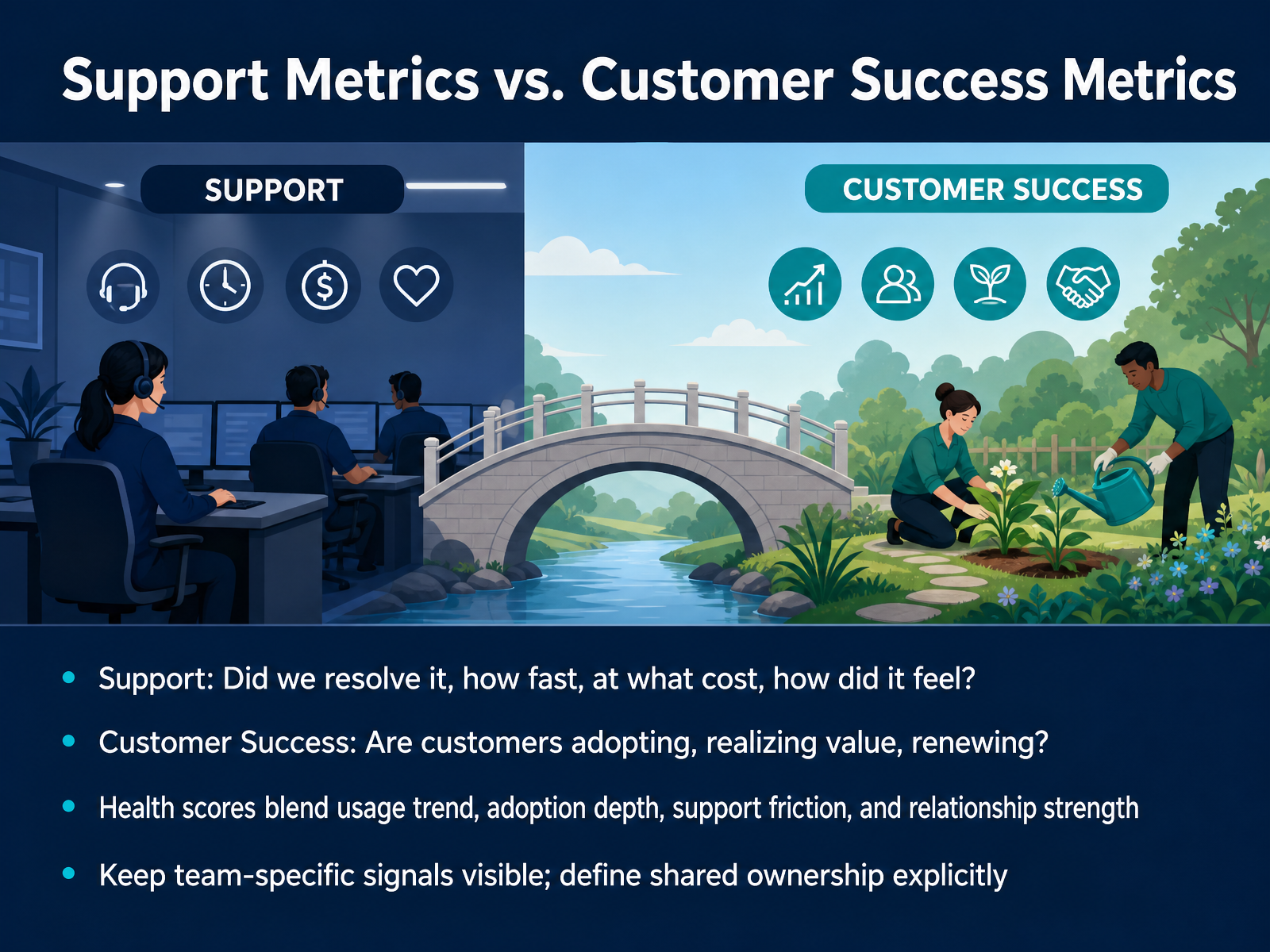 Support Metrics vs. Customer Success Metrics