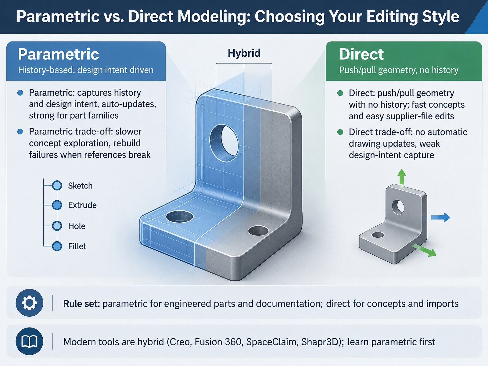 Parametric vs. Direct Modeling: Choosing Your Editing Style