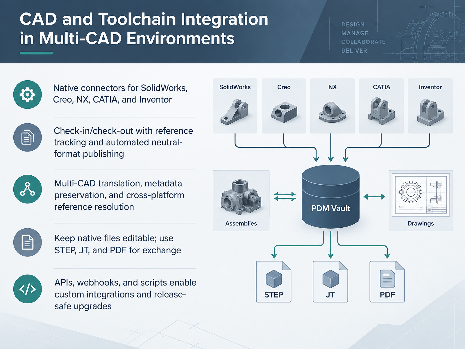 CAD and Toolchain Integration in Multi-CAD Environments