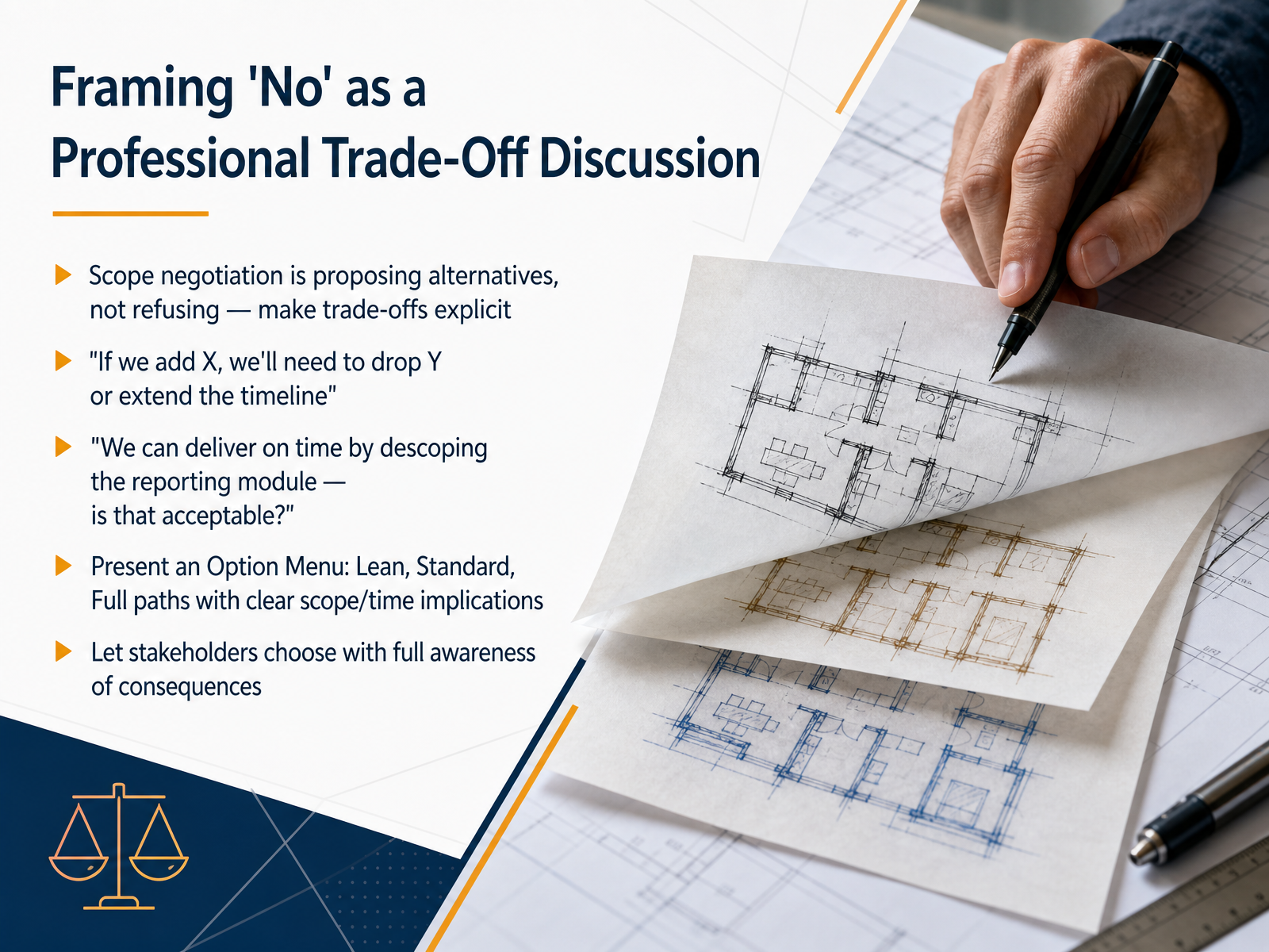 Framing 'No' as a Professional Trade-Off Discussion