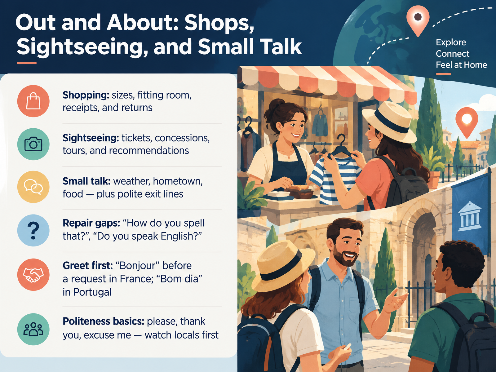 Out and About: Shops, Sightseeing, and Small Talk